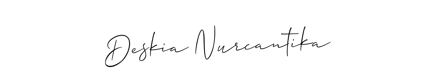 Once you've used our free online signature maker to create your best signature Allison_Script style, it's time to enjoy all of the benefits that Deskia Nurcantika name signing documents. Deskia Nurcantika signature style 2 images and pictures png