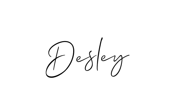 How to make Desley signature? Allison_Script is a professional autograph style. Create handwritten signature for Desley name. Desley signature style 2 images and pictures png