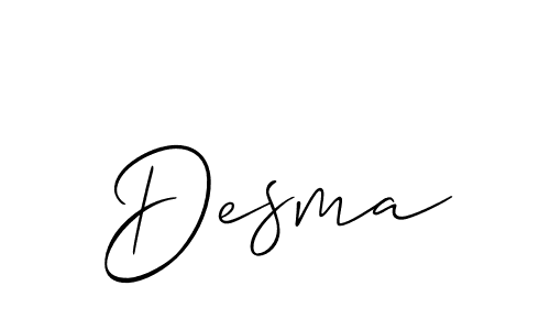 Create a beautiful signature design for name Desma. With this signature (Allison_Script) fonts, you can make a handwritten signature for free. Desma signature style 2 images and pictures png