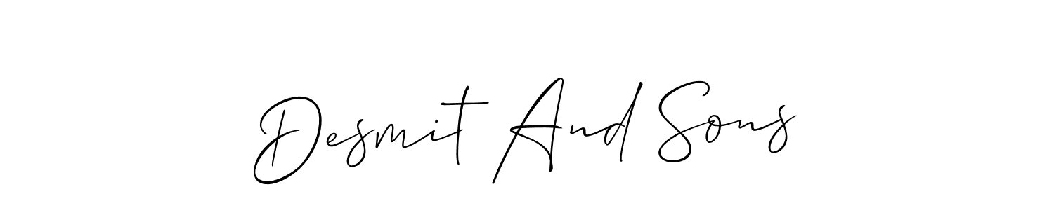 How to make Desmit And Sons signature? Allison_Script is a professional autograph style. Create handwritten signature for Desmit And Sons name. Desmit And Sons signature style 2 images and pictures png