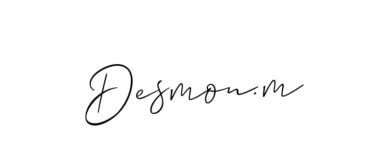 Similarly Allison_Script is the best handwritten signature design. Signature creator online .You can use it as an online autograph creator for name Desmon.m. Desmon.m signature style 2 images and pictures png