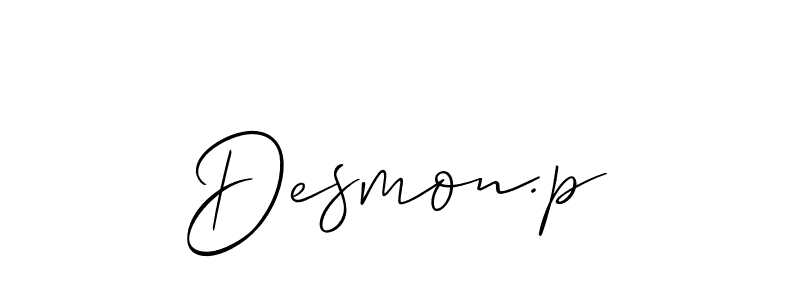 Make a beautiful signature design for name Desmon.p. Use this online signature maker to create a handwritten signature for free. Desmon.p signature style 2 images and pictures png