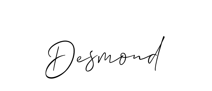 The best way (Allison_Script) to make a short signature is to pick only two or three words in your name. The name Desmond include a total of six letters. For converting this name. Desmond signature style 2 images and pictures png