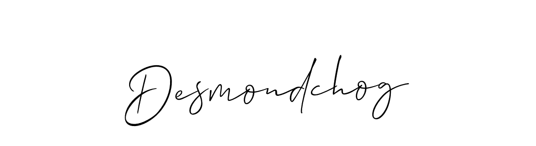 Create a beautiful signature design for name Desmondchog. With this signature (Allison_Script) fonts, you can make a handwritten signature for free. Desmondchog signature style 2 images and pictures png