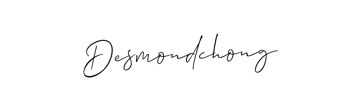 Allison_Script is a professional signature style that is perfect for those who want to add a touch of class to their signature. It is also a great choice for those who want to make their signature more unique. Get Desmondchong name to fancy signature for free. Desmondchong signature style 2 images and pictures png