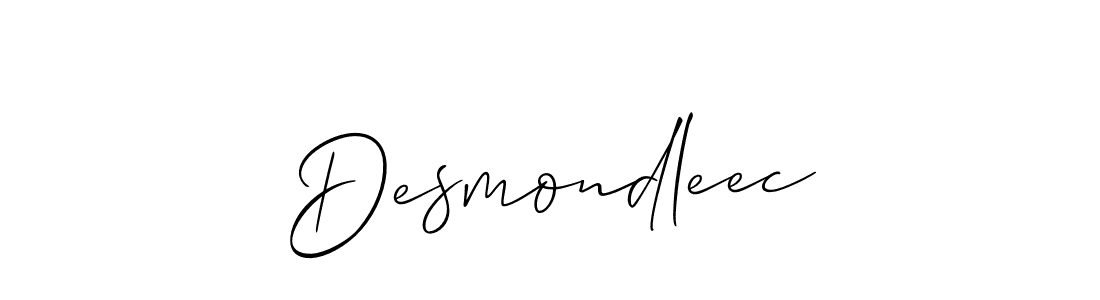 Once you've used our free online signature maker to create your best signature Allison_Script style, it's time to enjoy all of the benefits that Desmondleec name signing documents. Desmondleec signature style 2 images and pictures png
