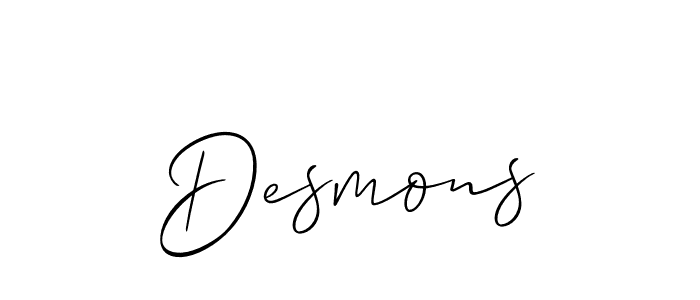 Make a short Desmons signature style. Manage your documents anywhere anytime using Allison_Script. Create and add eSignatures, submit forms, share and send files easily. Desmons signature style 2 images and pictures png