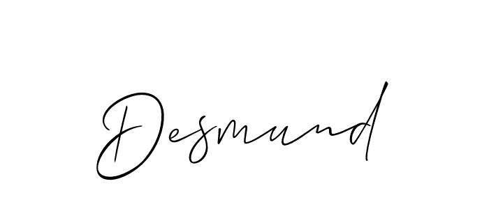 Create a beautiful signature design for name Desmund. With this signature (Allison_Script) fonts, you can make a handwritten signature for free. Desmund signature style 2 images and pictures png