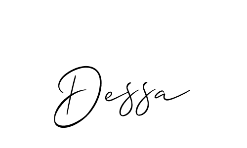 Make a beautiful signature design for name Dessa. With this signature (Allison_Script) style, you can create a handwritten signature for free. Dessa signature style 2 images and pictures png