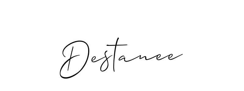 You can use this online signature creator to create a handwritten signature for the name Destanee. This is the best online autograph maker. Destanee signature style 2 images and pictures png