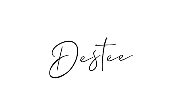 You can use this online signature creator to create a handwritten signature for the name Destee. This is the best online autograph maker. Destee signature style 2 images and pictures png