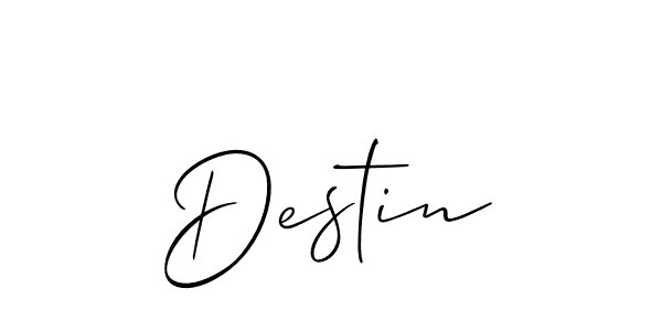 if you are searching for the best signature style for your name Destin. so please give up your signature search. here we have designed multiple signature styles  using Allison_Script. Destin signature style 2 images and pictures png