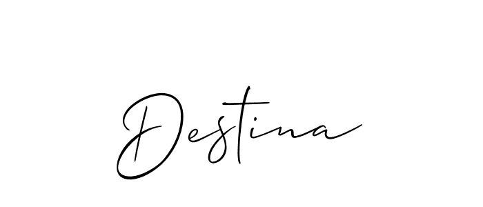 Similarly Allison_Script is the best handwritten signature design. Signature creator online .You can use it as an online autograph creator for name Destina. Destina signature style 2 images and pictures png