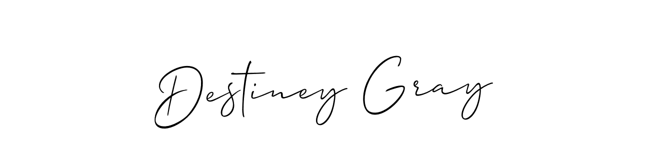 It looks lik you need a new signature style for name Destiney Gray. Design unique handwritten (Allison_Script) signature with our free signature maker in just a few clicks. Destiney Gray signature style 2 images and pictures png