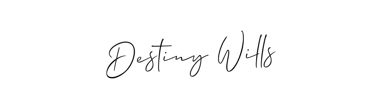 How to Draw Destiny Wills signature style? Allison_Script is a latest design signature styles for name Destiny Wills. Destiny Wills signature style 2 images and pictures png