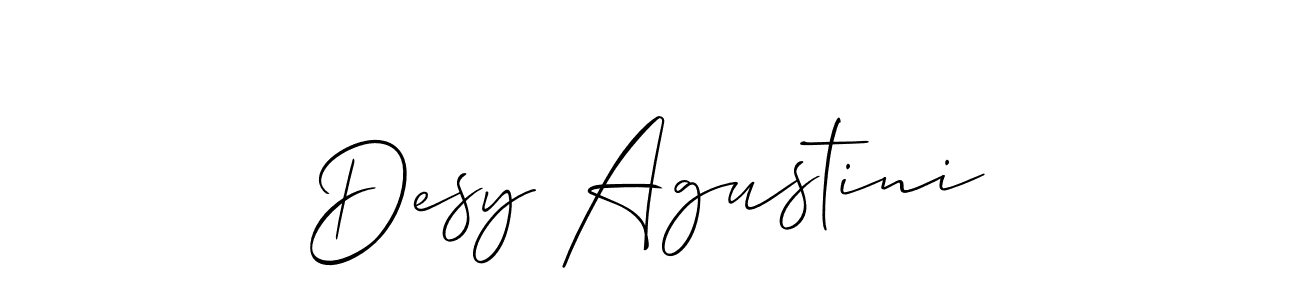 How to make Desy Agustini signature? Allison_Script is a professional autograph style. Create handwritten signature for Desy Agustini name. Desy Agustini signature style 2 images and pictures png