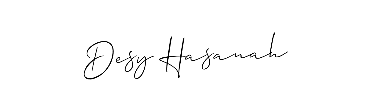 Design your own signature with our free online signature maker. With this signature software, you can create a handwritten (Allison_Script) signature for name Desy Hasanah. Desy Hasanah signature style 2 images and pictures png