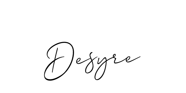 Similarly Allison_Script is the best handwritten signature design. Signature creator online .You can use it as an online autograph creator for name Desyre. Desyre signature style 2 images and pictures png