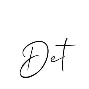 How to Draw Det signature style? Allison_Script is a latest design signature styles for name Det. Det signature style 2 images and pictures png