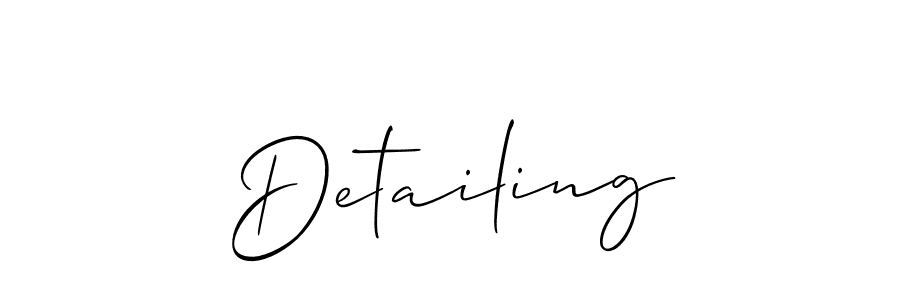 Make a beautiful signature design for name Detailing. With this signature (Allison_Script) style, you can create a handwritten signature for free. Detailing signature style 2 images and pictures png