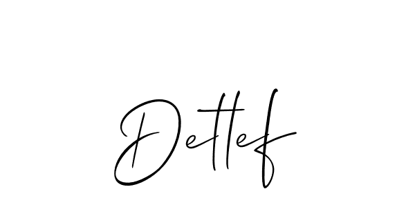 Use a signature maker to create a handwritten signature online. With this signature software, you can design (Allison_Script) your own signature for name Detlef. Detlef signature style 2 images and pictures png