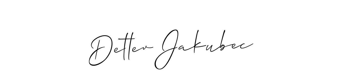 Make a beautiful signature design for name Detlev Jakubec. Use this online signature maker to create a handwritten signature for free. Detlev Jakubec signature style 2 images and pictures png