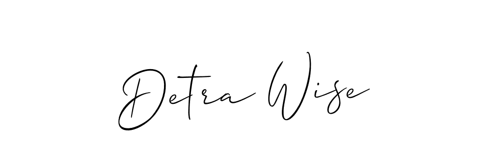 Once you've used our free online signature maker to create your best signature Allison_Script style, it's time to enjoy all of the benefits that Detra Wise name signing documents. Detra Wise signature style 2 images and pictures png