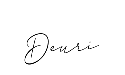 The best way (Allison_Script) to make a short signature is to pick only two or three words in your name. The name Deuri include a total of six letters. For converting this name. Deuri signature style 2 images and pictures png