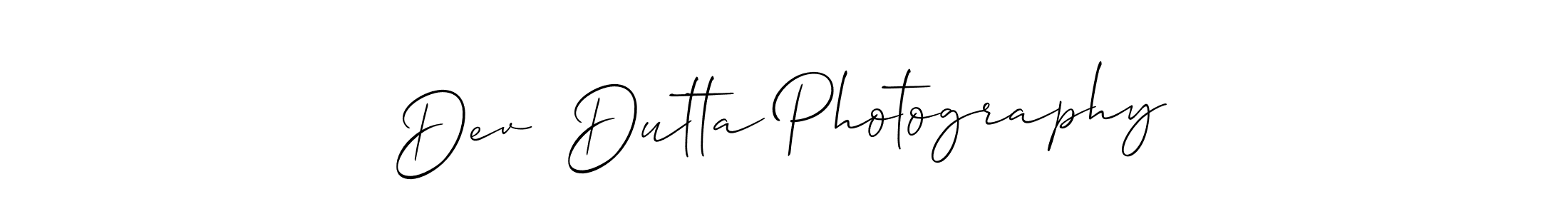 You should practise on your own different ways (Allison_Script) to write your name (Dev  Dutta Photography) in signature. don't let someone else do it for you. Dev  Dutta Photography signature style 2 images and pictures png