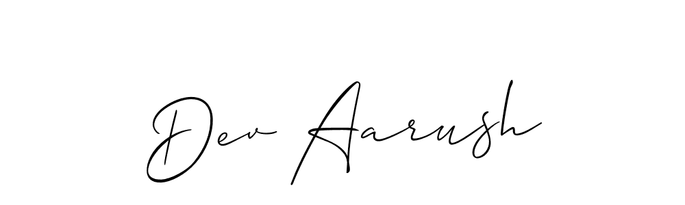 Design your own signature with our free online signature maker. With this signature software, you can create a handwritten (Allison_Script) signature for name Dev Aarush. Dev Aarush signature style 2 images and pictures png