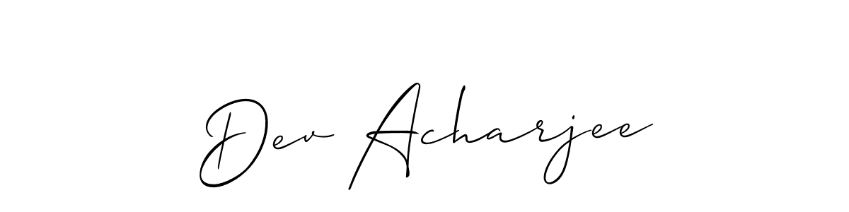 Once you've used our free online signature maker to create your best signature Allison_Script style, it's time to enjoy all of the benefits that Dev Acharjee name signing documents. Dev Acharjee signature style 2 images and pictures png