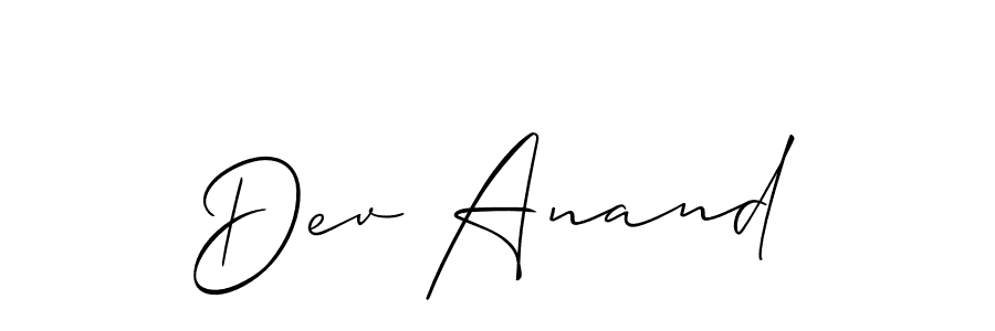 Design your own signature with our free online signature maker. With this signature software, you can create a handwritten (Allison_Script) signature for name Dev Anand. Dev Anand signature style 2 images and pictures png