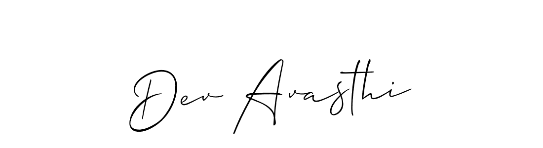 Best and Professional Signature Style for Dev Avasthi. Allison_Script Best Signature Style Collection. Dev Avasthi signature style 2 images and pictures png