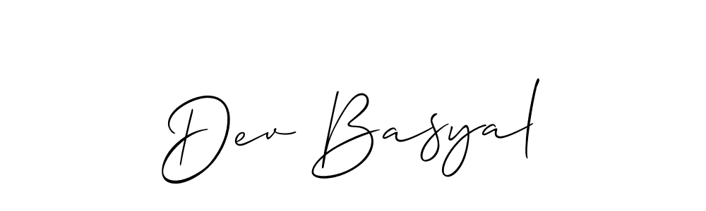 Also You can easily find your signature by using the search form. We will create Dev Basyal name handwritten signature images for you free of cost using Allison_Script sign style. Dev Basyal signature style 2 images and pictures png