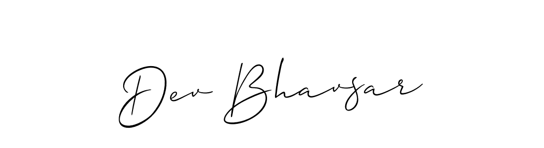 This is the best signature style for the Dev Bhavsar name. Also you like these signature font (Allison_Script). Mix name signature. Dev Bhavsar signature style 2 images and pictures png