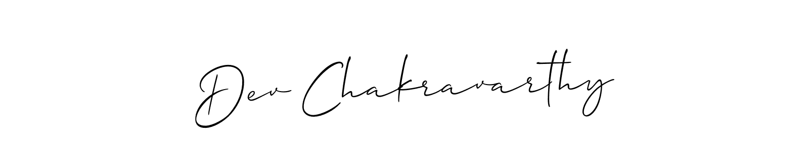 You should practise on your own different ways (Allison_Script) to write your name (Dev Chakravarthy) in signature. don't let someone else do it for you. Dev Chakravarthy signature style 2 images and pictures png