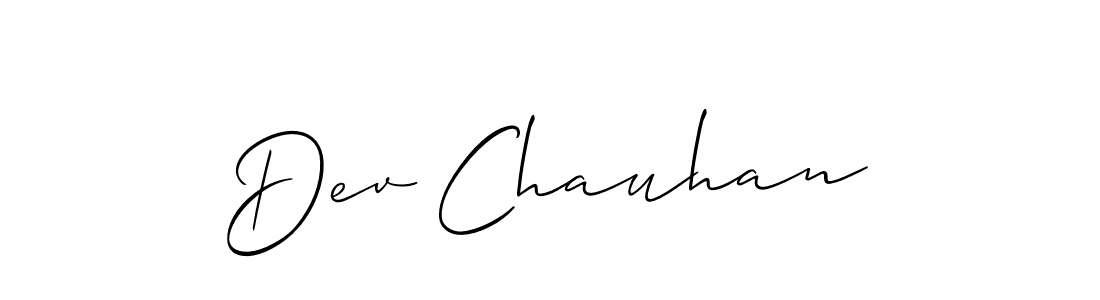 It looks lik you need a new signature style for name Dev Chauhan. Design unique handwritten (Allison_Script) signature with our free signature maker in just a few clicks. Dev Chauhan signature style 2 images and pictures png