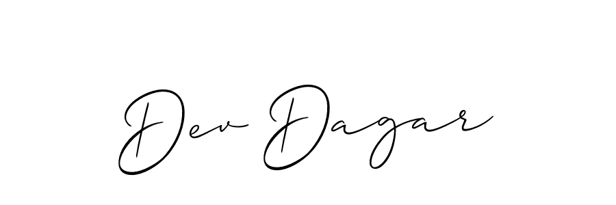 How to make Dev Dagar signature? Allison_Script is a professional autograph style. Create handwritten signature for Dev Dagar name. Dev Dagar signature style 2 images and pictures png