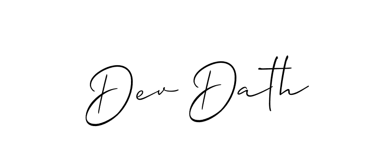 Similarly Allison_Script is the best handwritten signature design. Signature creator online .You can use it as an online autograph creator for name Dev Dath. Dev Dath signature style 2 images and pictures png