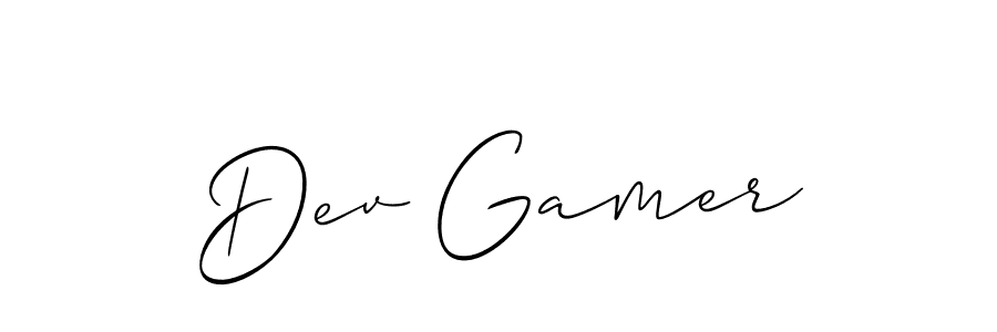You should practise on your own different ways (Allison_Script) to write your name (Dev Gamer) in signature. don't let someone else do it for you. Dev Gamer signature style 2 images and pictures png