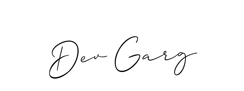 How to make Dev Garg name signature. Use Allison_Script style for creating short signs online. This is the latest handwritten sign. Dev Garg signature style 2 images and pictures png