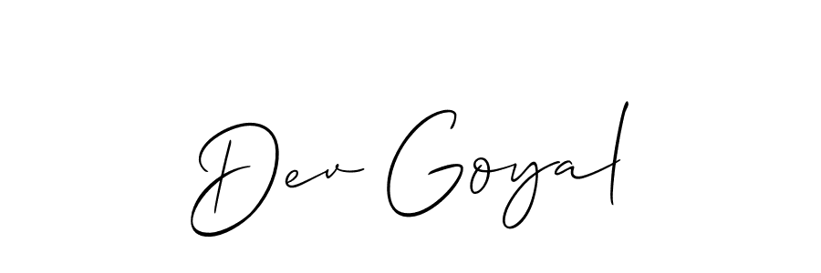 You should practise on your own different ways (Allison_Script) to write your name (Dev Goyal) in signature. don't let someone else do it for you. Dev Goyal signature style 2 images and pictures png