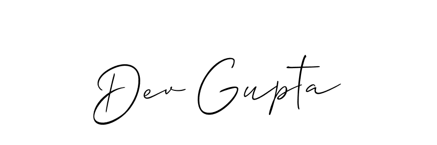 Create a beautiful signature design for name Dev Gupta. With this signature (Allison_Script) fonts, you can make a handwritten signature for free. Dev Gupta signature style 2 images and pictures png