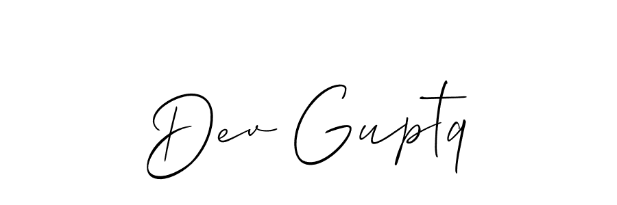 How to make Dev Guptq signature? Allison_Script is a professional autograph style. Create handwritten signature for Dev Guptq name. Dev Guptq signature style 2 images and pictures png