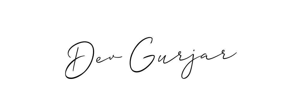 Dev Gurjar stylish signature style. Best Handwritten Sign (Allison_Script) for my name. Handwritten Signature Collection Ideas for my name Dev Gurjar. Dev Gurjar signature style 2 images and pictures png