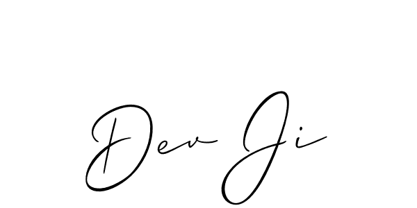 Dev Ji stylish signature style. Best Handwritten Sign (Allison_Script) for my name. Handwritten Signature Collection Ideas for my name Dev Ji. Dev Ji signature style 2 images and pictures png
