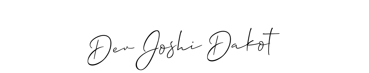 How to Draw Dev Joshi Dakot signature style? Allison_Script is a latest design signature styles for name Dev Joshi Dakot. Dev Joshi Dakot signature style 2 images and pictures png