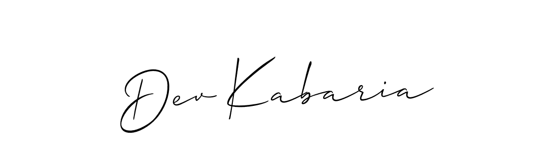 Also You can easily find your signature by using the search form. We will create Dev Kabaria name handwritten signature images for you free of cost using Allison_Script sign style. Dev Kabaria signature style 2 images and pictures png
