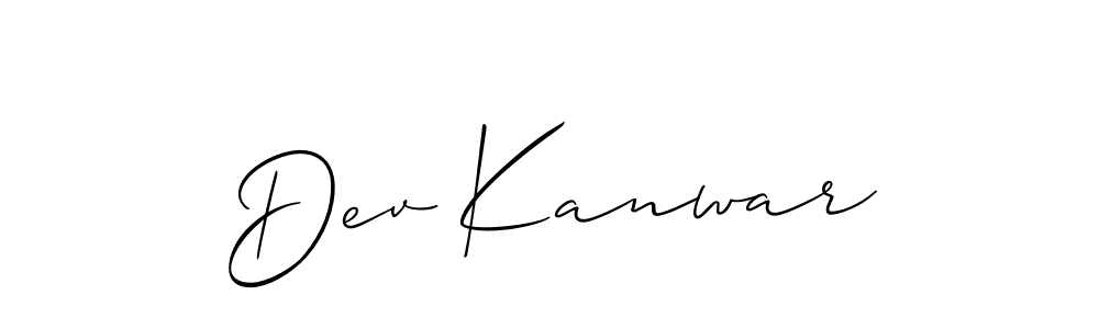 Dev Kanwar stylish signature style. Best Handwritten Sign (Allison_Script) for my name. Handwritten Signature Collection Ideas for my name Dev Kanwar. Dev Kanwar signature style 2 images and pictures png