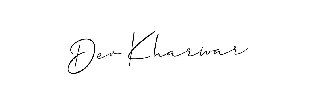 Best and Professional Signature Style for Dev Kharwar. Allison_Script Best Signature Style Collection. Dev Kharwar signature style 2 images and pictures png